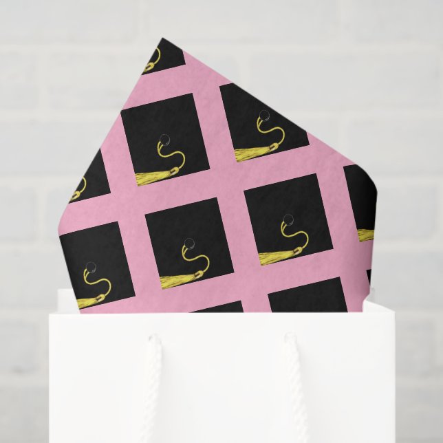 Abschluss gibt Rosa Seidenpapier (Geschenktüte)