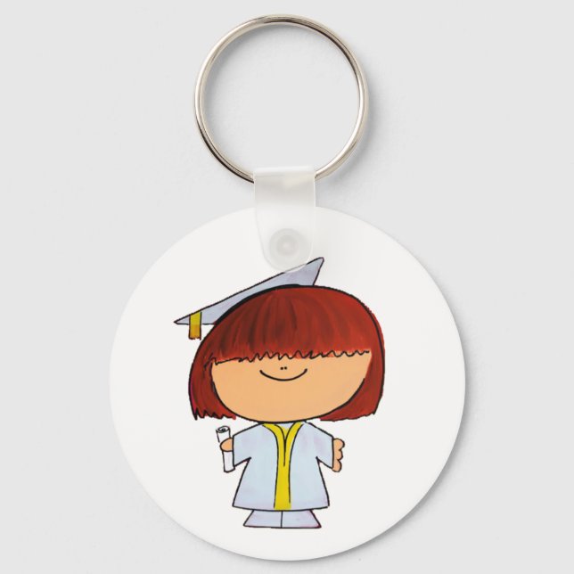 Abschluss Girl Schlüsselanhänger (Vorderseite)