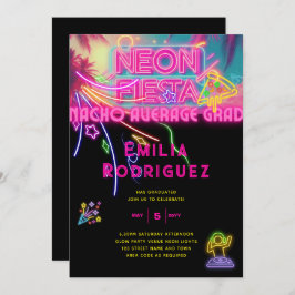Abschluss Glow Party Invitación Fiesta de Neón Einladung