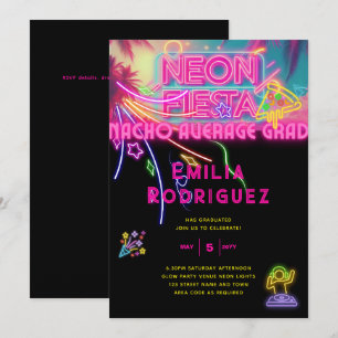 Abschluss Glow Party Invitación Fiesta de Neón Einladung