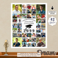 Abschluss Glückwunsch 42 FotoCollage Schwarz-weiß