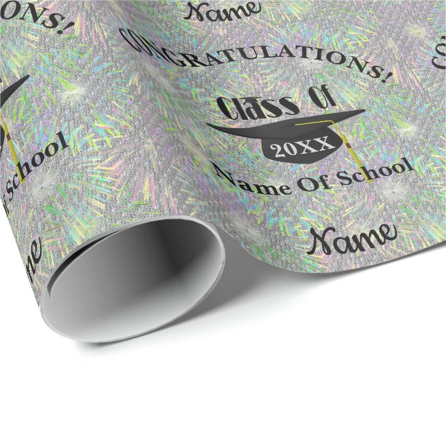 Abschluss Glückwunsch Cap Tassel Personalisiert Geschenkpapier (Rolleneckpunkt)