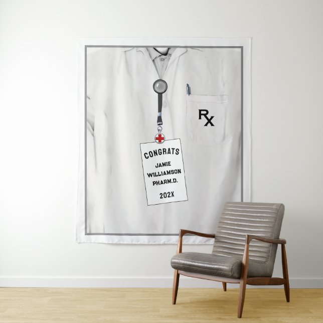 Abschluss-Glückwunsch der Creative Pharmacy School Wandteppich (Beispiel)