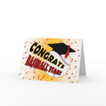 Abschluss-Glückwunsch für einen Baseball-Stern