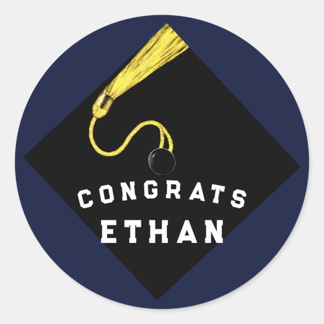 Abschluss Glückwunsch Geschenke Runder Aufkleber (Vorderseite)