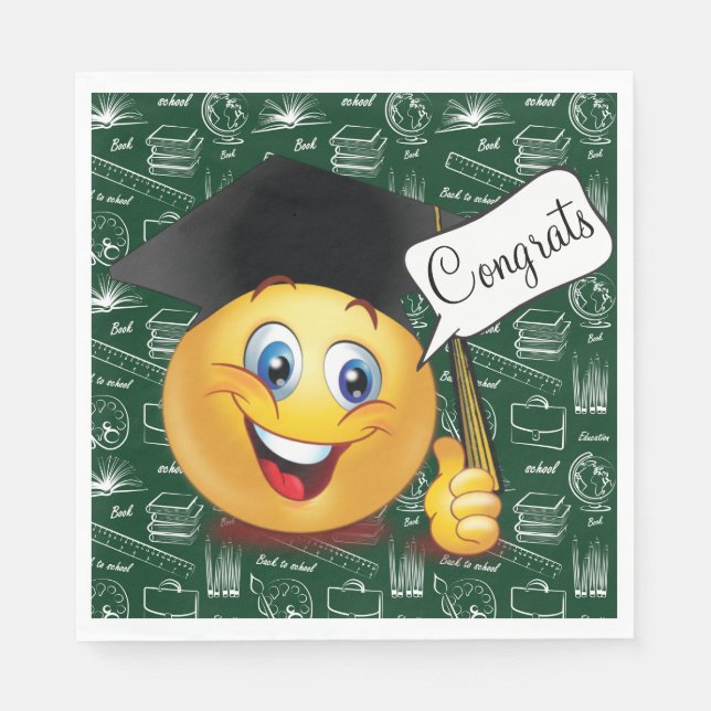 Abschluss Glückwunsch Paper Napkin Serviette (Vorderseite)