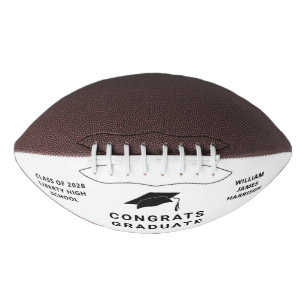 Abschluss Glückwunsch Personalisiert Football