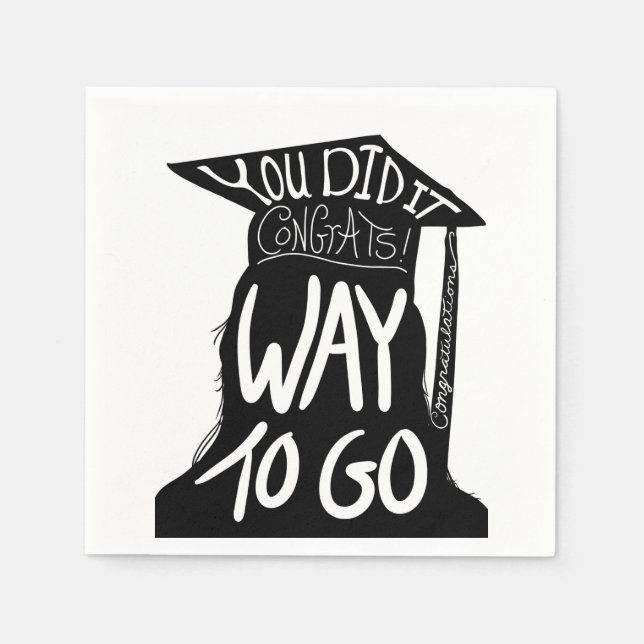 Abschluss Glückwunsch Serviette (Vorderseite)