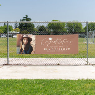 Abschluss Glückwunsch Terracotta modernen Foto Banner