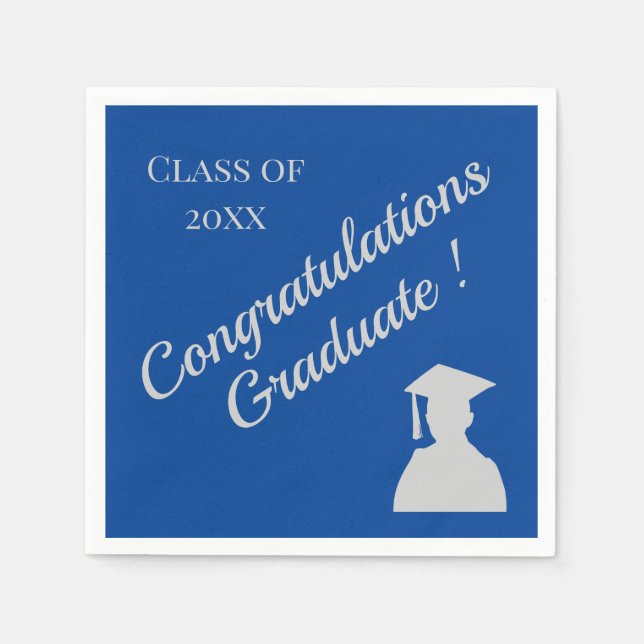 Abschluss Glückwunsch wählen Ihre Schulfarben aus Serviette (Vorderseite)