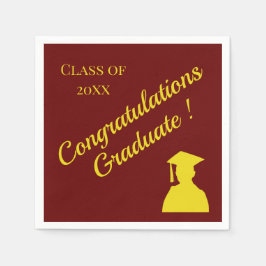 Abschluss Glückwunsch wählen Ihre Schulfarben aus Serviette