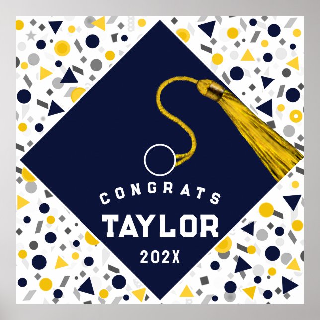 Abschluss Glückwunschs Poster (Vorne)