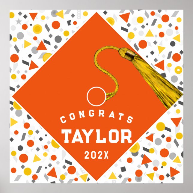 Abschluss Glückwunschs Poster (Vorne)