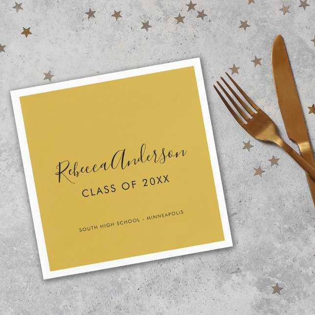Abschluss Gold Calligraphy Class of 2023 Serviette (Von Creator hochgeladen)