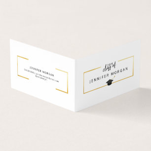 Abschluss Gold Elegante Namenskarte Visitenkarten