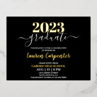 Abschluss Gold-Folie Einladung