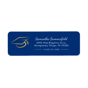 Abschluss Gold Grad Cap Graduate Rücksendeadresse