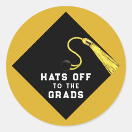 Abschluss Gold Runder Aufkleber