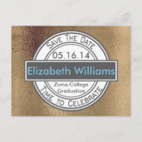 Abschluss Gold Shimmer Save the Date