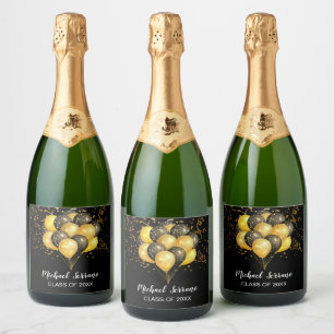 Abschluss Gold und Black Confetti und Balloons
