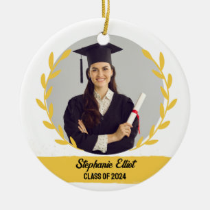 Abschluss Golden Wreath-Klasse Schule Foto Keramik Ornament