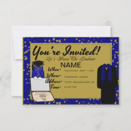 Abschluss Gown and Stole Blue lädt zu Einladung