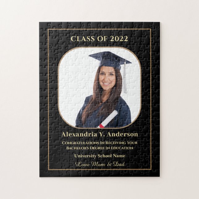 Abschluss Graduate Foto Class of 2022 Custom Puzzle (Vertikal)