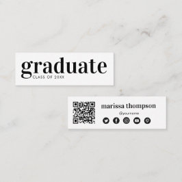 Abschluss Graduate QR Code Social Media Mini Visitenkarte