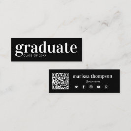 Abschluss Graduate QR Code Social Media Mini Visitenkarte