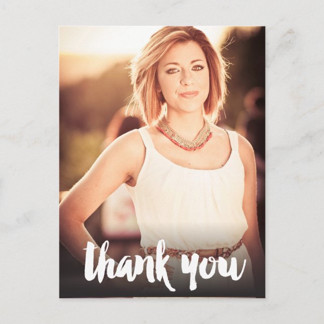 Abschluss Graduate Vielen Dank Foto Postkarte (Vorderseite)