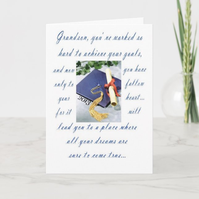 Abschluss Grandson, glücklicher Abschluss Karte (Vorderseite)