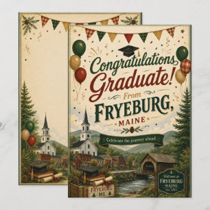Abschluss-Gratulationskarte Fryeburg Maine Feiertagskarte