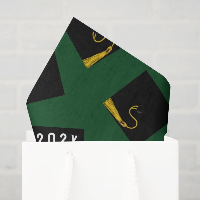 Abschluss Green 2025 Seidenpapier (Geschenktüte)