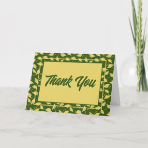 Abschluss Green und Gold Party Vielen Dank Dankeskarte