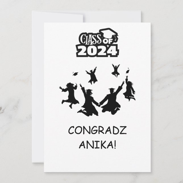 ABSCHLUSS GREETING CARD EINLADUNG (Vorderseite)