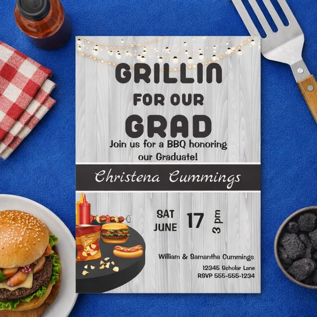 Abschluss & Grill Abitur Barbecue Einladung (Von Creator hochgeladen)