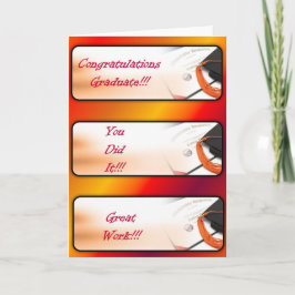 Abschluss Grußkarte rot Karte