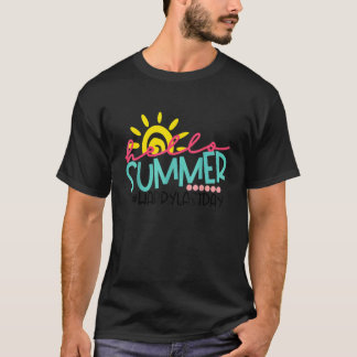 Abschluss Hallo Sommer Glück Letzten Tag Kinder Te T-Shirt