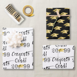 Abschluss Handgeschrieben HERZLICHEN GLÜCKWUNSCH A Geschenkpapier Set