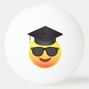 Abschluss Happy Emoji mit Sonnenbrille Ball Tischtennisball