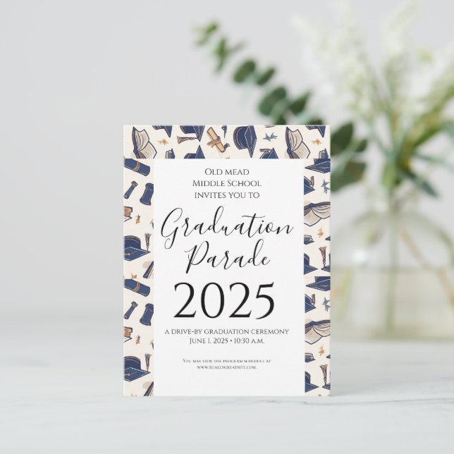 Abschluss hasst Muster Außenwelt Abschluss Postkarte (Stehend Vorderseite)