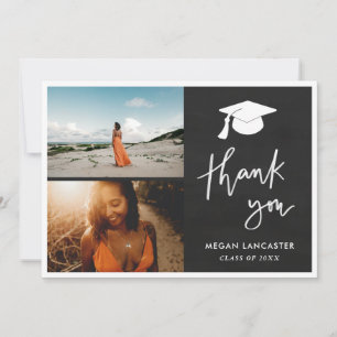 Abschluss Hat Chalkboard Vielen Dank   Skript Dankeskarte