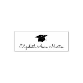 Abschluss Hat, Mortarboard, Graduate's Name Permastempel