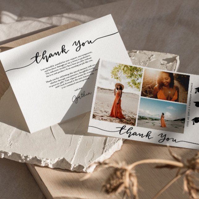 Abschluss hat sich bei Script Grad Foto bedankt Einladung (Von Creator hochgeladen)