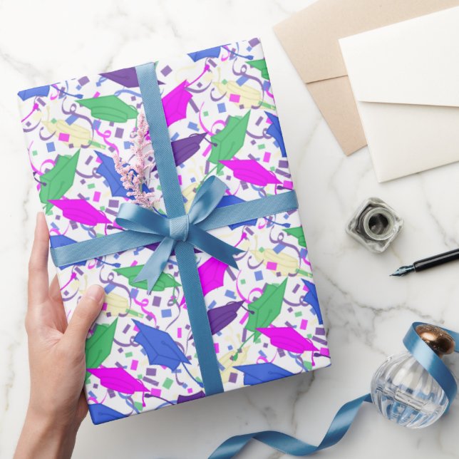 Abschluss Hat Toss (Gala) Geschenkpapier (Schenken)