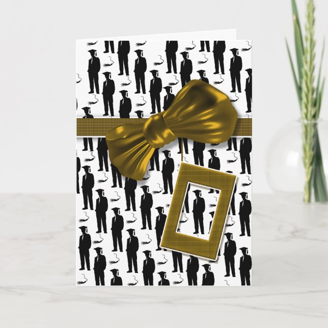 Abschluss herzlichen Glückwunsch an Männer Karte (Vorderseite)