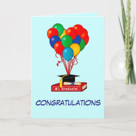 Abschluss Herzlichen Glückwunsch Buch, Balloons, D Karte
