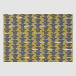 Abschluss Herzlichen Glückwunsch Cap Gold Glitzer Seidenpapier