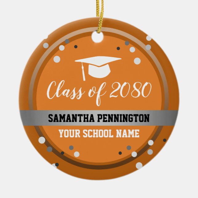 Abschluss Herzlichen Glückwunsch Confetti Keramik Ornament (Vorne)