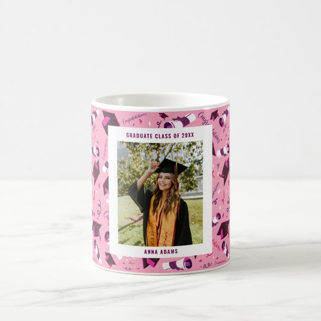 Abschluss Herzlichen Glückwunsch Foto Kaffeetasse (Mittel)